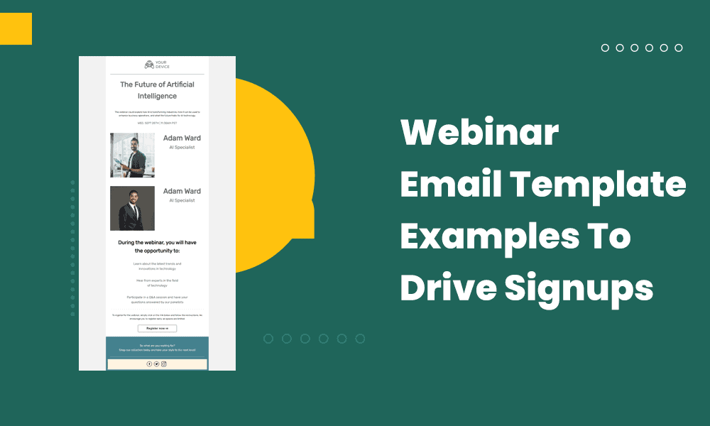 Webinar Email Template Examples To Drive Signups