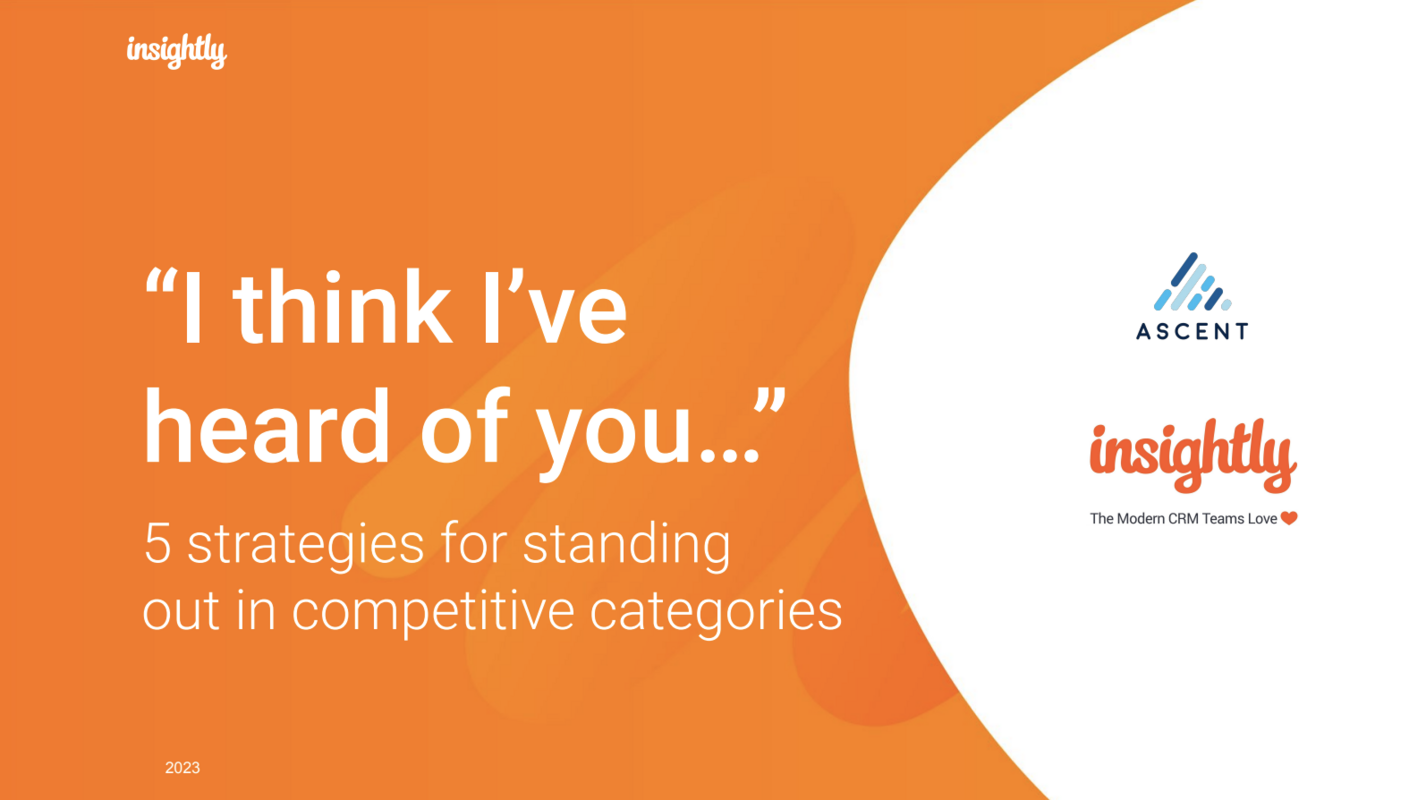 "I think I've heard of you..." 5 strategies for standing out in competitive categories