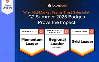 Why Mid-Market Teams Trust SalesIntel: G2 Summer 2025 Badges Prove the Impact