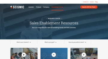 Sales Enablement Resources | Seismic Guides, Webinars, and Videos