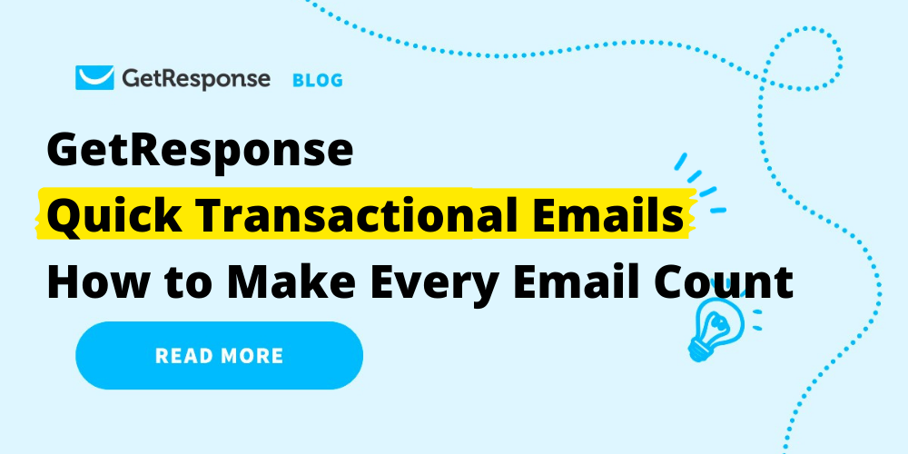 GetResponse quick transactional emails guide