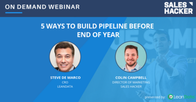 5 Ways to Build Pipeline Before End of Year