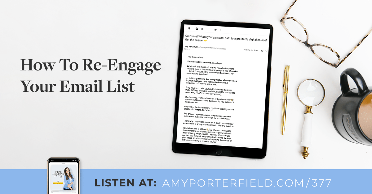 #377: How To Re-engage Your Email List 