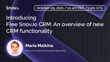 Introducing Free Snov.io CRM: An overview of new CRM functionality