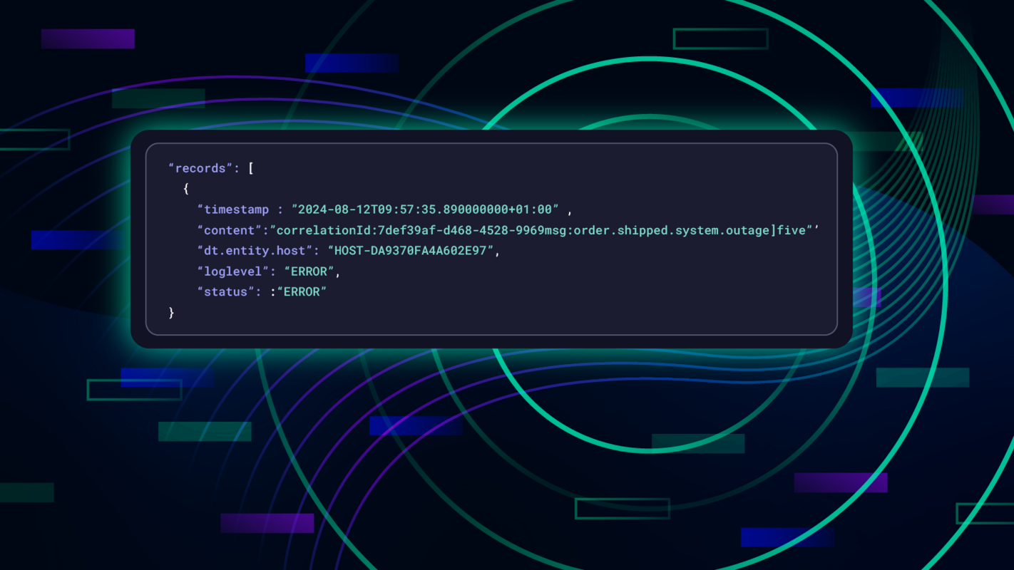 Leverage logs for an end-to-end view of your business processes via Dynatrace OpenPipeline