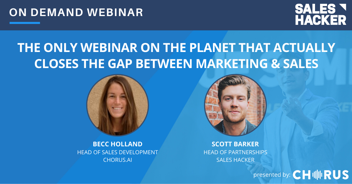 The ONLY Webinar on the Planet that ACTUALLY Closes the Gap Between Sales & Marketing