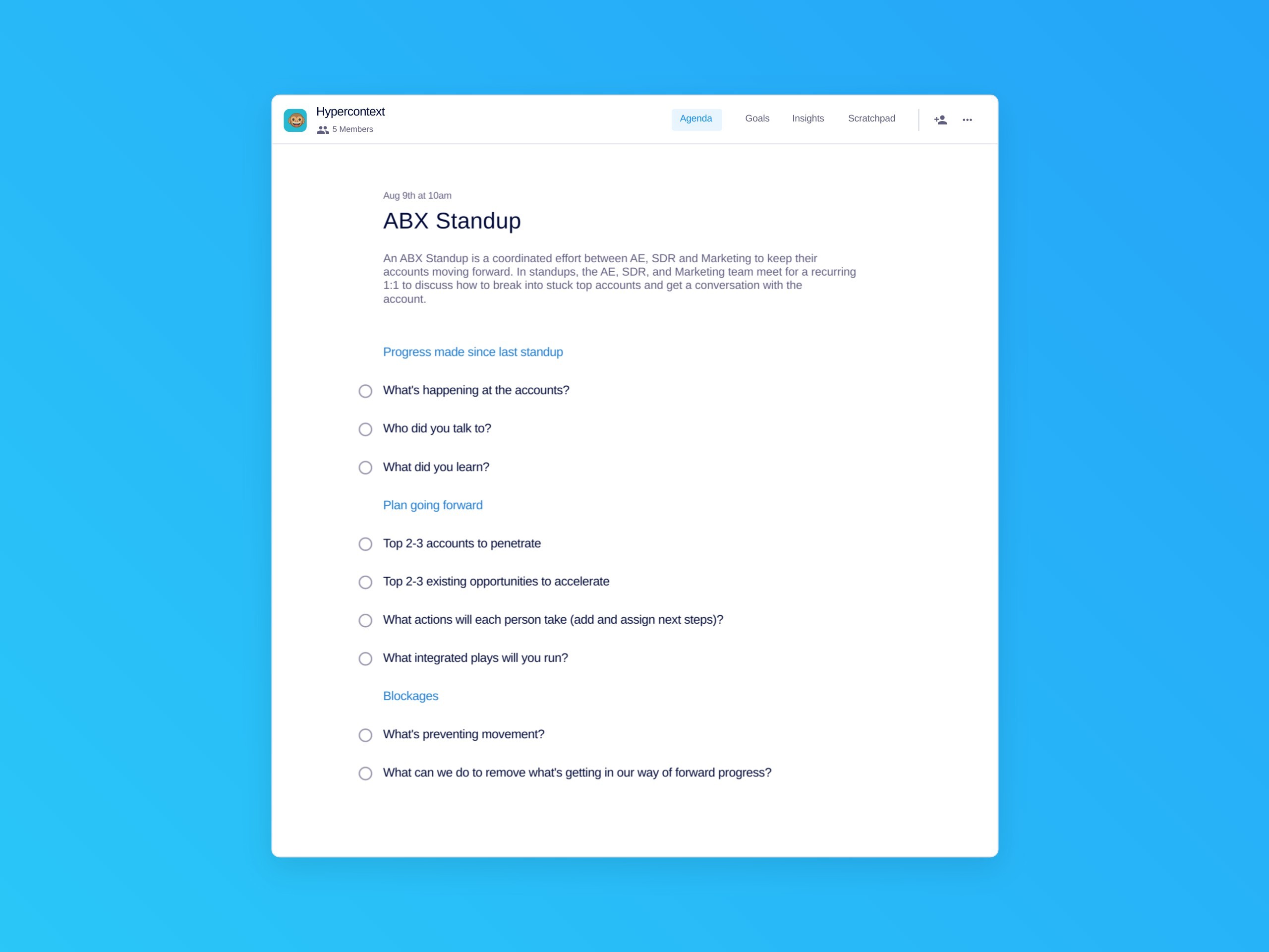 Abx standup template