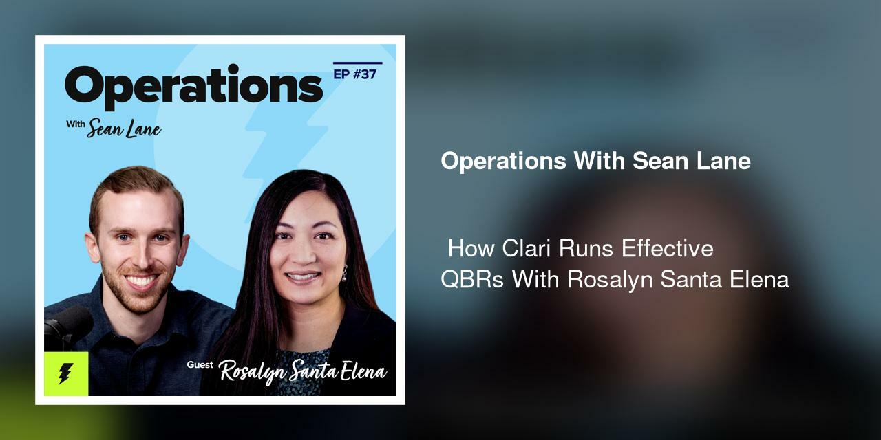  How Clari Runs Effective QBRs With Rosalyn Santa Elena