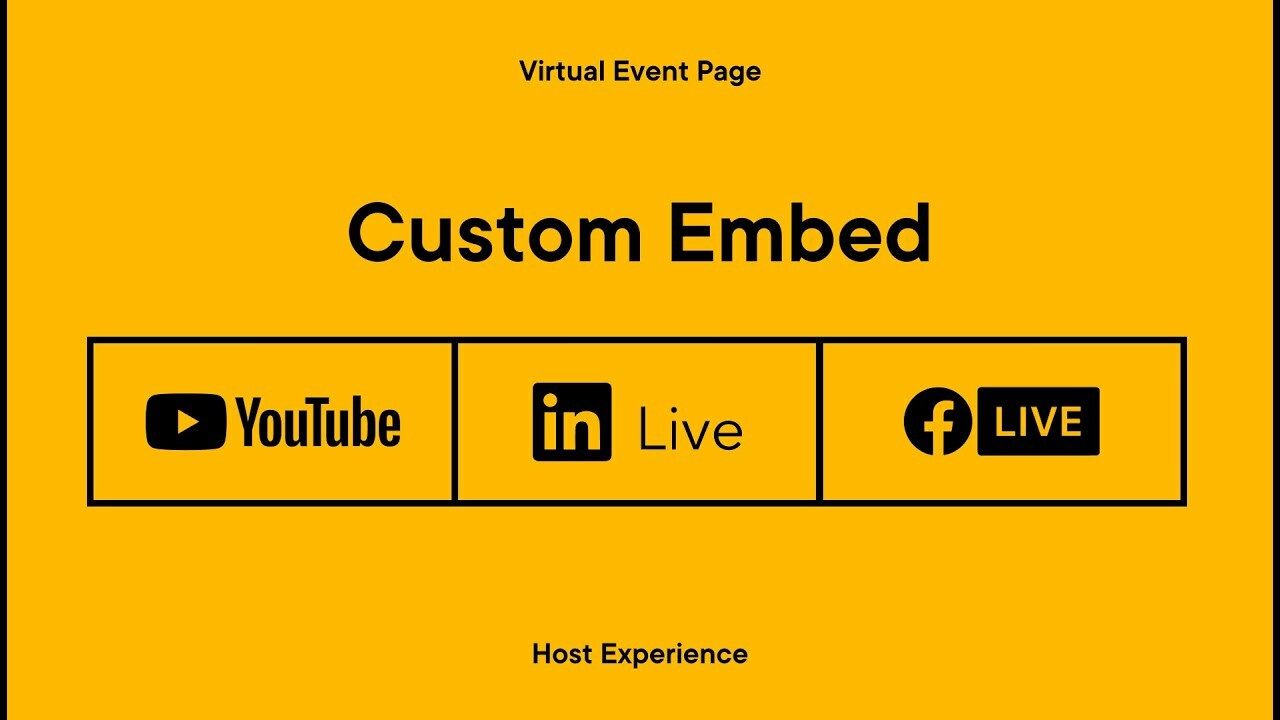 Splash Virtual Event Page: Host Experience | Custom Embed