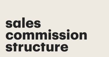 How do you structure sales commissions?