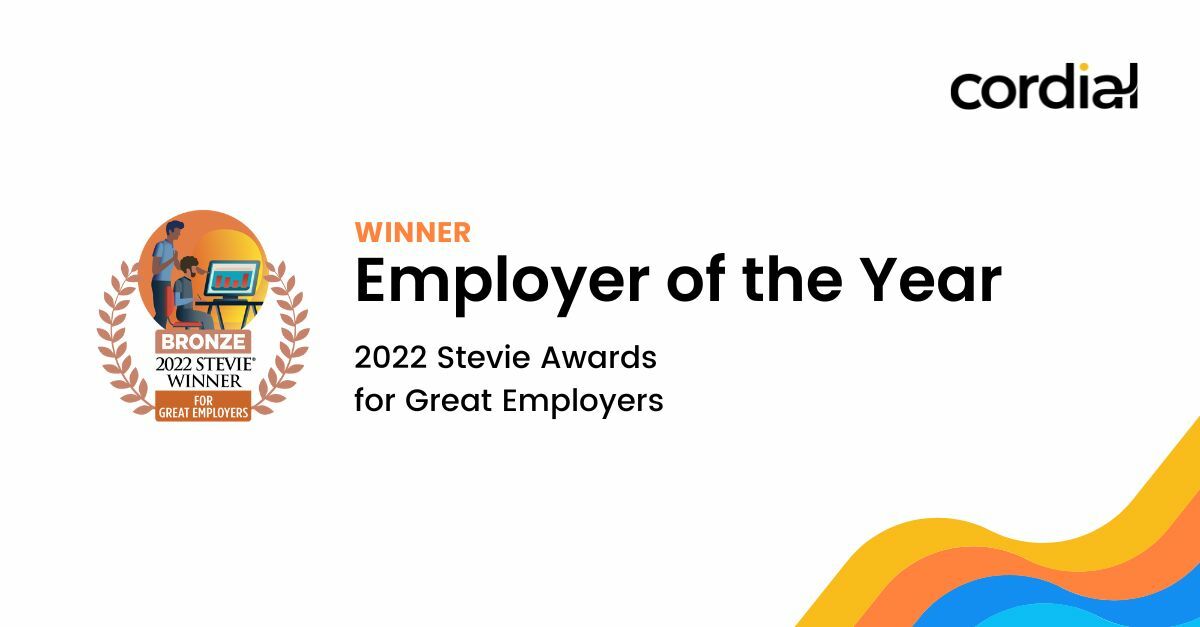 Cordial named an employer of the year in the Stevie Awards