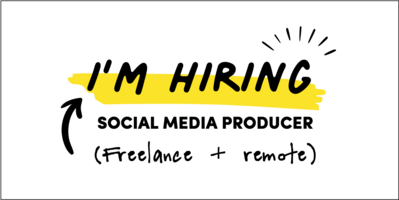 I'm hiring a social media producer to help inspire more creativity in the workplace