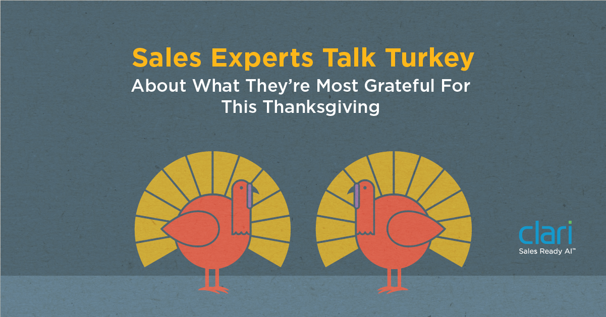Sales Experts Talk Turkey About What They're Most Grateful for This Thanksgiving