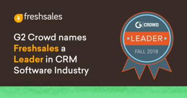 G2 Crowd names Freshsales CRM Software Leader