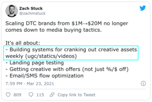 How to crank out creative (UGC/Statics/Videos) assets to scale DTC brands?