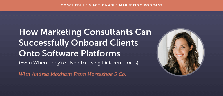 How Marketing Consultants Can Successfully Onboard Clients Onto Software Platforms (Even When They're Used to Using Different Tools) With Andrea Moxham from Horseshoe & Co. [AMP 170]