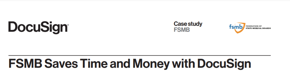 FSMB Saves Time and Money with DocuSign