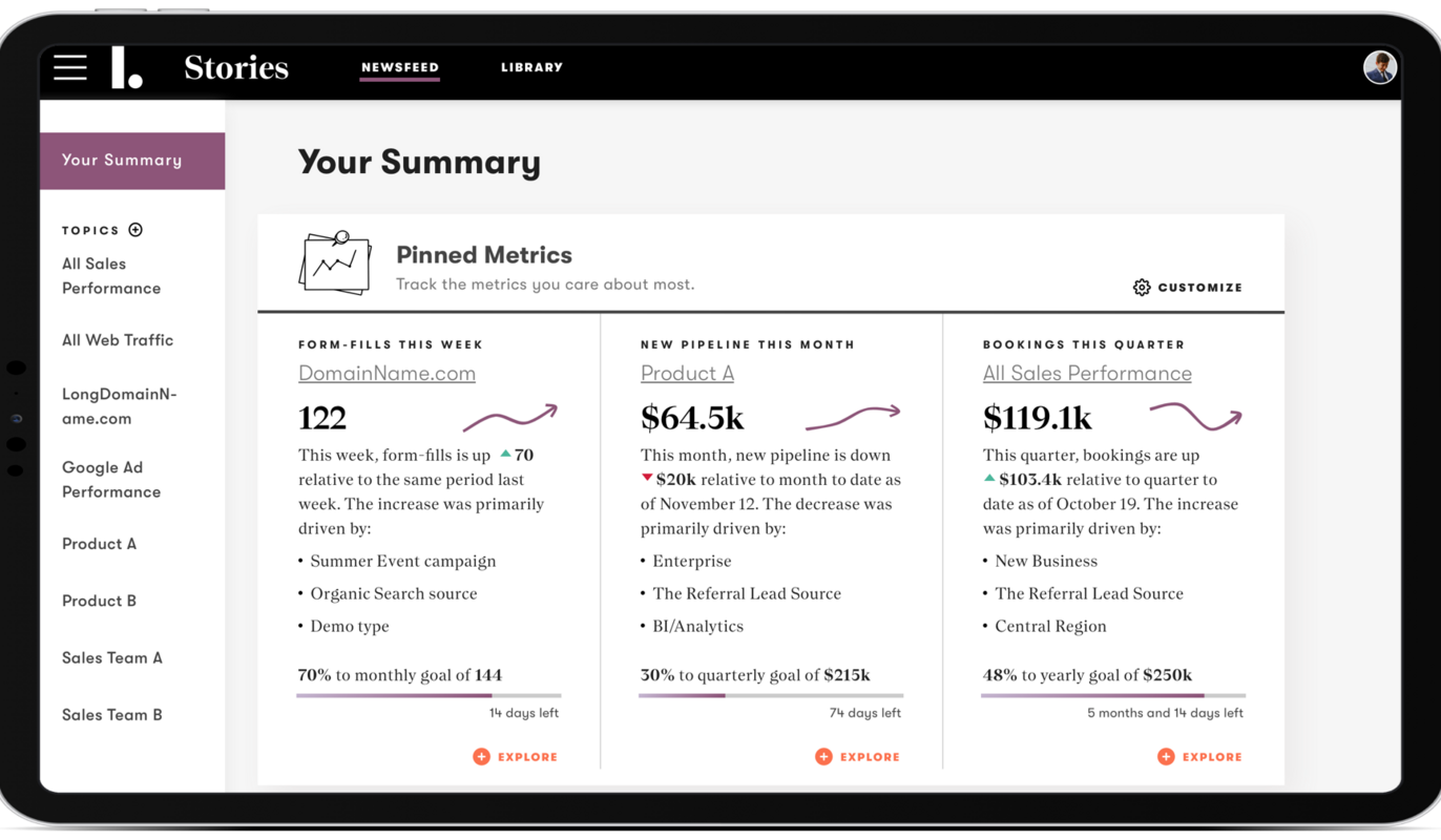 January Release: Lexio tracks your 2021 goals and surfaces key insights to you