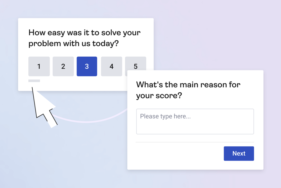 Customer effort score survey