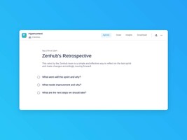 Zenhub's retrospective template (3 topics and ideas)