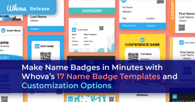 Make Name Badges in Minutes with Whova's 17 Name Badge Templates and Customization Options
