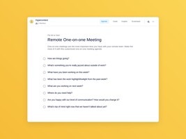 Remote one-on-one meeting template (8 topics and ideas) 