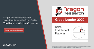 ClearSlide Named a Leader in Aragon Research's Globe™ for Sales Enablement Platforms for the Fourth Time!