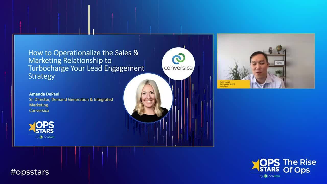 Session: How to Operationalize the Sales & Marketing Relationship to Turbocharge Your Lead Engagement Strategy