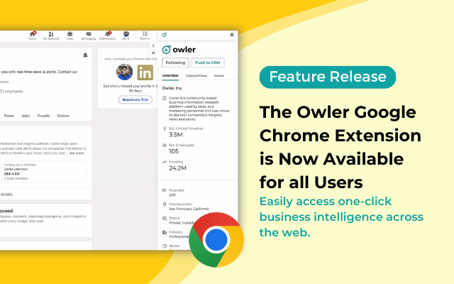 Owler's Google Chrome Extension is Available for ALL! 