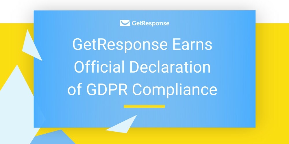 GetResponse Earns Official Declaration of GDPR Compliance