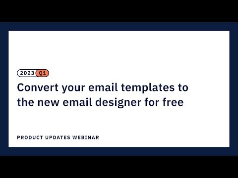 Convert to New Email Designer for Free - start creating dynamic emails