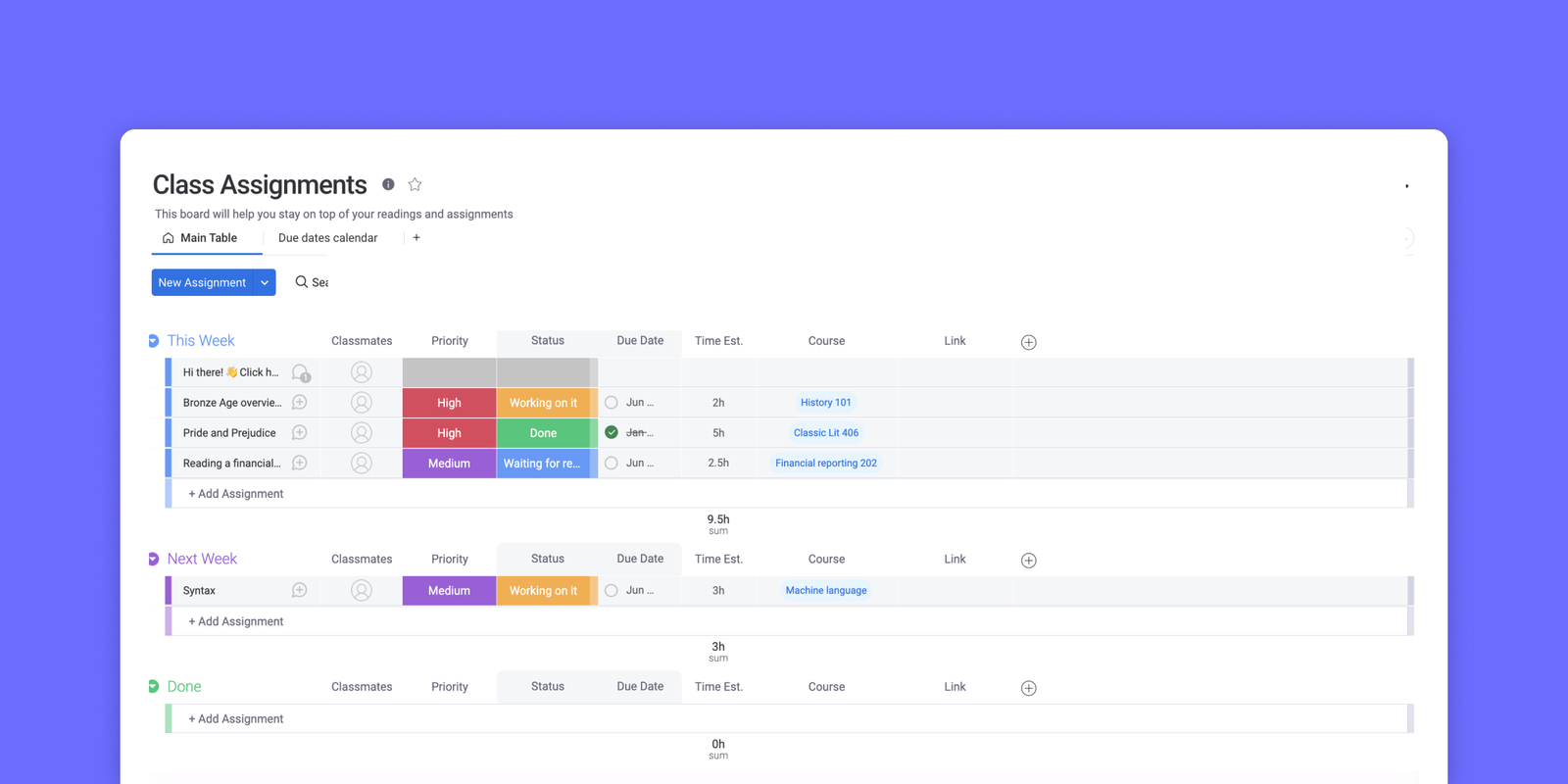 Free time study template to improve your workflow