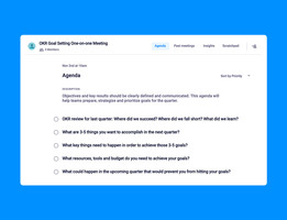 Setting goals with your direct reports: OKR meeting agenda