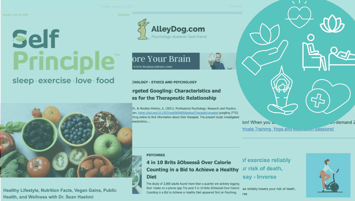 Wellness, Therapy, and Healthy Living Newsletters sent by rasa.io Customers