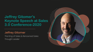 Jeffrey Gitomer's Keynote Speech at Sales 3.0 Conference-2020 - Hippo Video