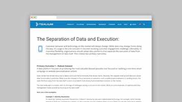 Separation of Data and Execution