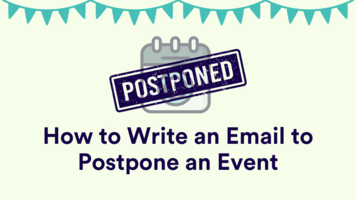 How to Write an Email to Postpone an Event
