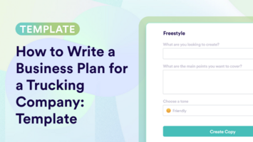 Business Plan For A Trucking Company Templates: How To Write & Examples