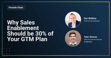 Fireside Chat: Why Sales Enablement Should be 30% of Your GTM Plan