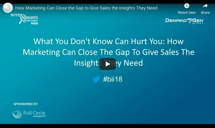 How Marketing Can Close the Gap to Give Sales the Insights They Need