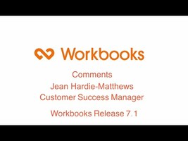 Workbooks 7.1 Release - Comments Feature