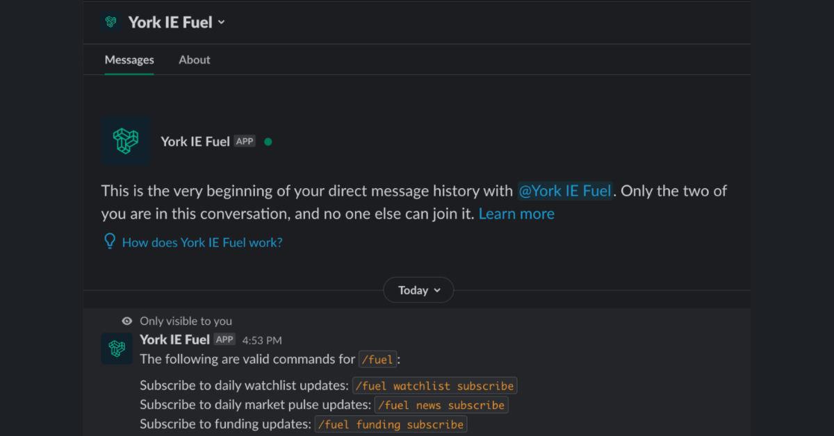 Fuel Feature: Slack Integration