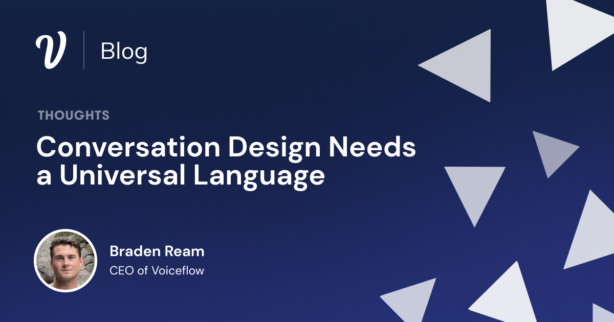 Conversation Design Needs a Universal Language