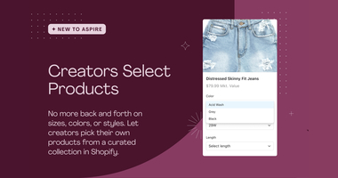 What's New at Aspire: Creator Product Selection