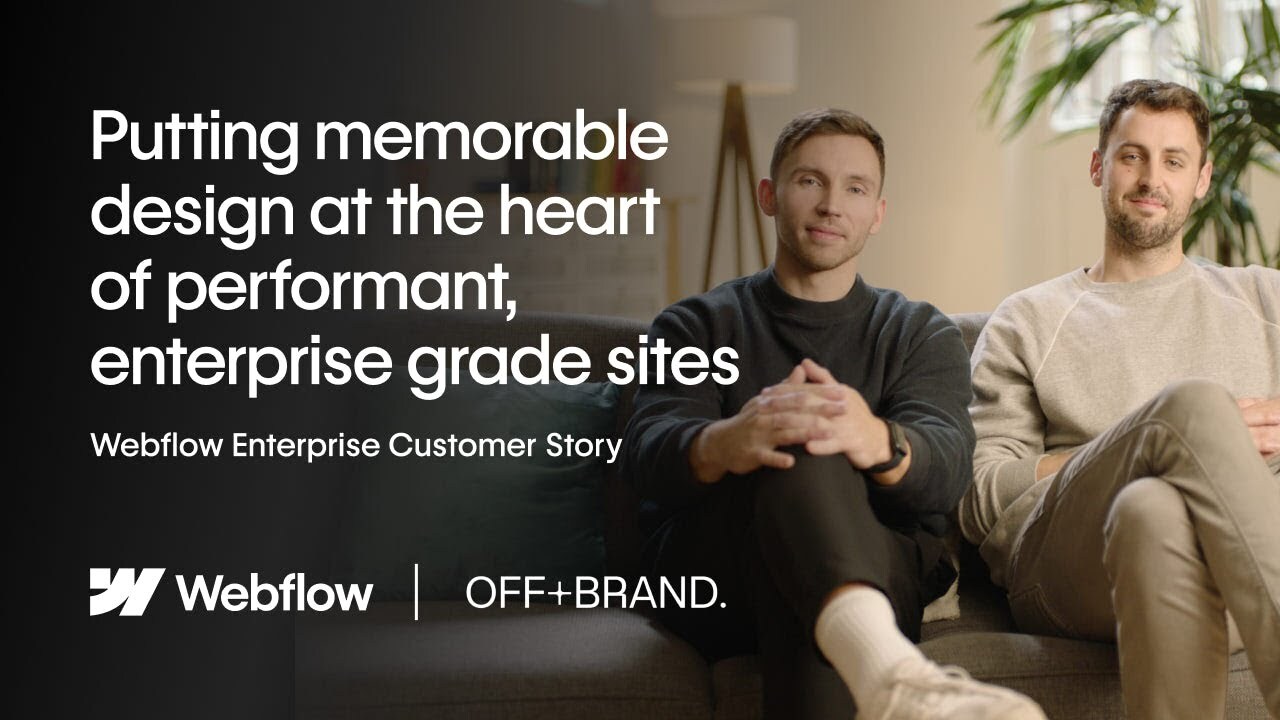How OFF+BRAND creates performant, enterprise-grade sites with Webflow