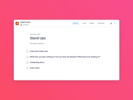 Stand ups template (4 topics and ideas) | Spinach