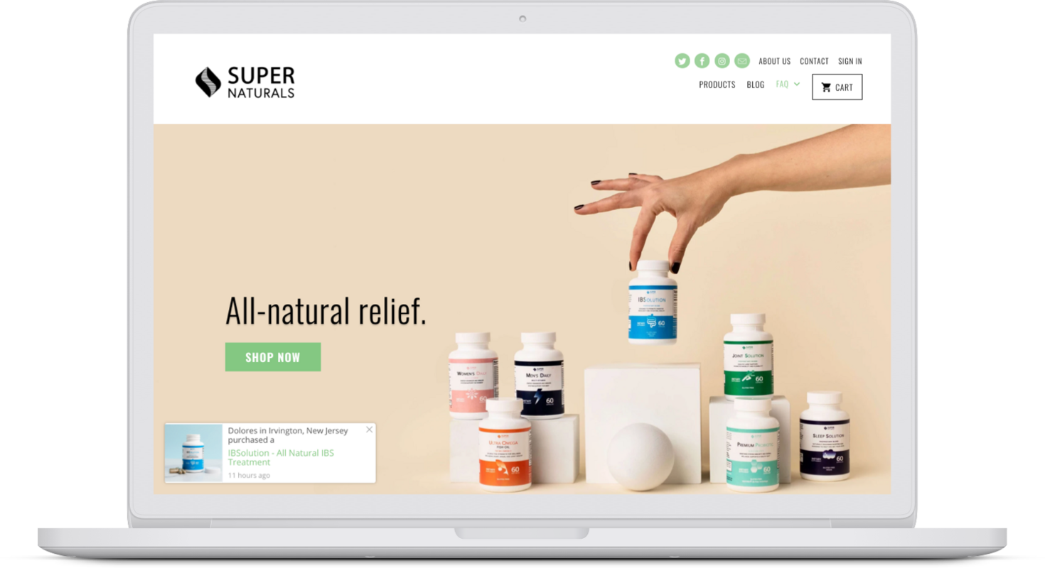 Super Naturals Health saw a 20% conversion rate from opt-ins with Emotive