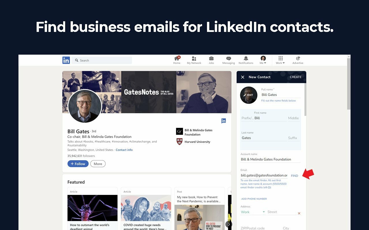 LinkedIn Email Finder (+ Email Sequences)