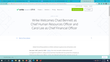 Wrike Welcomes Chad Bennett as Chief Human Resources Officer and Carol Lee as Chief Financial Officer