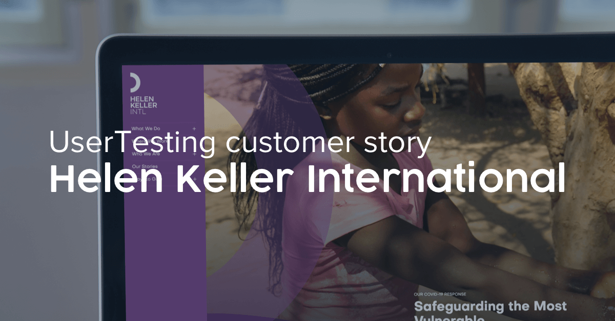 Helen Keller International + UserTesting